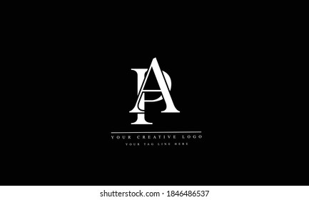 PA AP abstrakte Vektorlogo-Monogramm-Vorlage