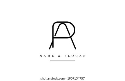 PA AP abstrakte Vektorlogo-Monogramm-Vorlage