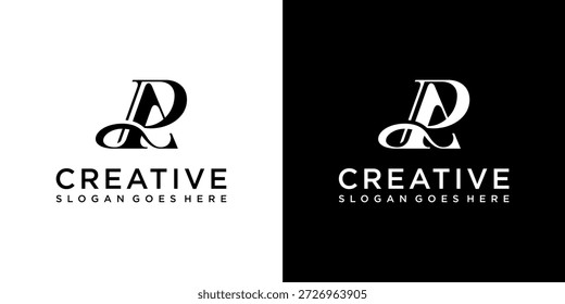Conceito de design de logotipo de vetor de letra inicial PA ou AP