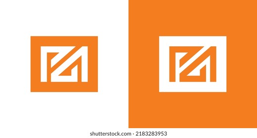 Diseño inicial de logotipo de letra PA o AP, vector de logotipo de monograma geométrico