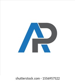 PA or AP Letter Logo Design With Black And Blue.