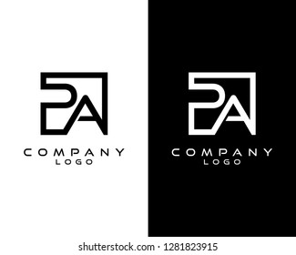 pa, ap Letters Logo Design. Simple and Creative Letter Concept Illustration vector