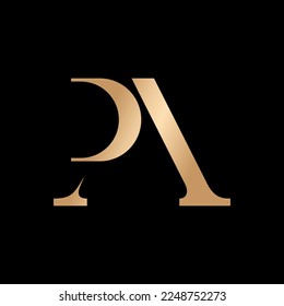 PA or AP logo with classic modern style for personal brand, wedding monogram, etc.