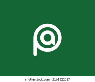 Plantilla vectorial de diseño de logotipo AP