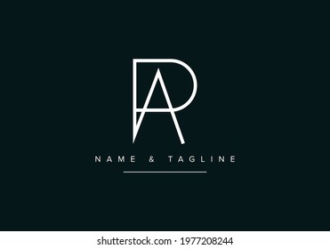 PA or AP monogram letter alphabet logo