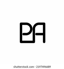 pa ap p a initiale Buchstabenlogo einzeln auf weißem Hintergrund