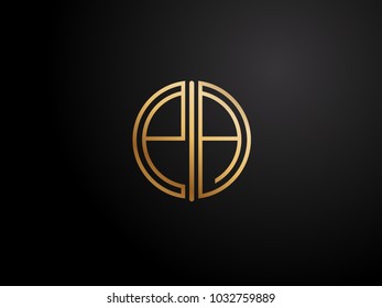 PA circle shape gold color design