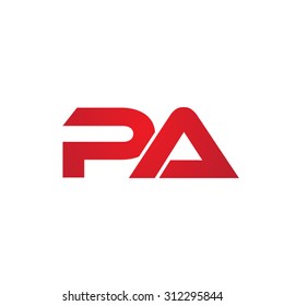 PA company linked letter logo