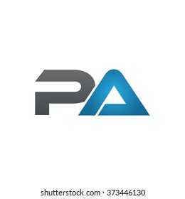 Pa Company Linked Letter Logo Black Stock Vector (Royalty Free ...