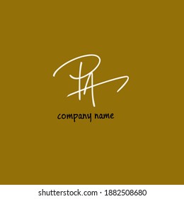 Nombre del logotipo de pagarés de PA para la identidad