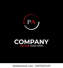 PA creative modern letters logo design template