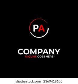 Plantilla de diseño de logotipo de letras modernas creativas de PA