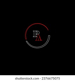 Plantilla de diseño de logotipo de letras modernas creativas de PA
