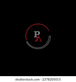 PA creative modern letters logo design template