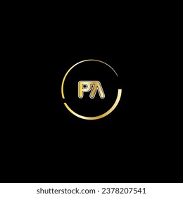 PA creative modern letters logo design template