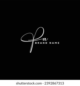 PA handschriftlich Logo, Vektorvorlagen. PA Signatur Kalligraphie Schrift Vektor.