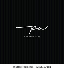PA Handwritten Signature logo - Vector Logo Template for Beauty, Fashion and Photography Business