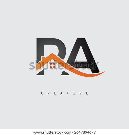 PA House Letter Logo – Creative Real Estate Monogram with Roof Shape and Home Icon for Property, Architecture and Modern Branding Identity