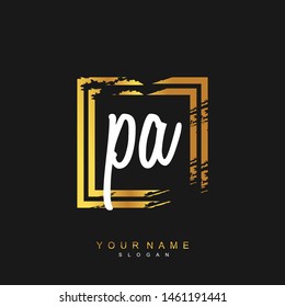 PA Initial beauty floral logo template