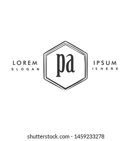 PA Initial beauty monogram logo vector