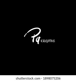 Pa Initial Handschrift Beauty Monogramm
