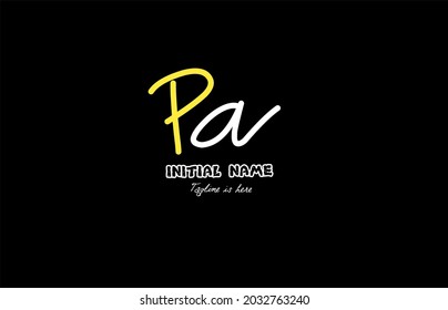 Pa erste handschriftliche Logo-Vorlage
