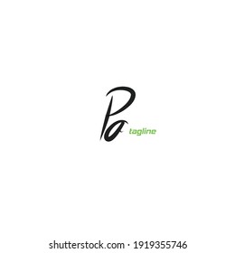 Erstmalige handschriftliche Kalligraphie von PA für Monogramm und Logo