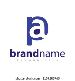 pa initial letter logo element