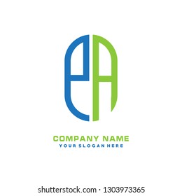 PA initial letter, modern logo design template vector 