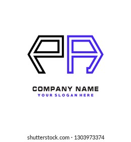 PA initial letter, modern logo design template vector 