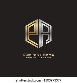 PA initial letter, modern logo design template vector 