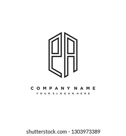 PA initial letter, modern logo design template vector 