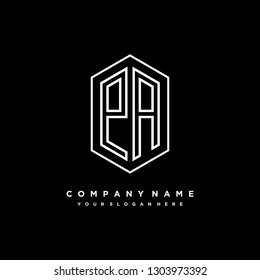 PA initial letter, modern logo design template vector 