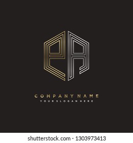 PA initial letter, modern logo design template vector 