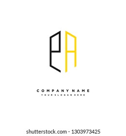 PA initial letter, modern logo design template vector 