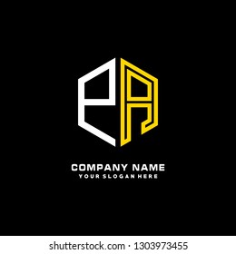 PA initial letter, modern logo design template vector 