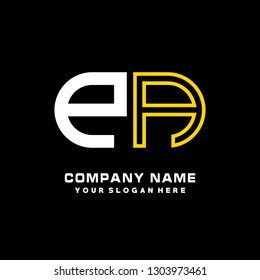 PA initial letter, modern logo design template vector 