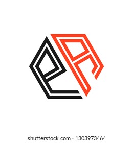 PA initial letter, modern logo design template vector 