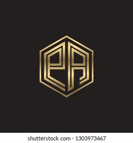 PA initial letter, modern logo design template vector 