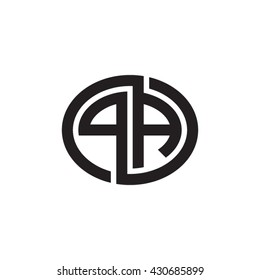 PA initial letters looping linked ellipse monogram logo