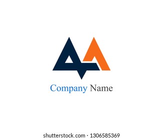 PA initial logo Company name colored vector