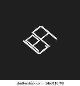 PA Initial Logo letters with rotate squere template