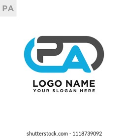 PA initial logo template vexctor