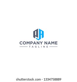 PA letter icon hexagon shape