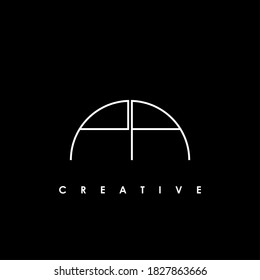 Ilustración de vectores de plantilla de diseño de logotipo inicial de carta PA	
