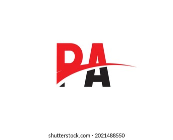 Plantilla de diseño de logotipo inicial de carta PA