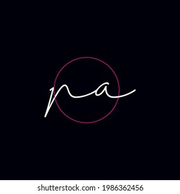 logotipo de letra pa con círculo