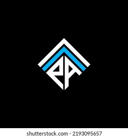 Logo de la carta PA diseño creativo con gráfico vectorial, logotipo PA simple y moderno.