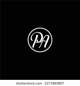 PA-Brief-Logo kreatives Design mit Vektorgrafik PA einfaches und modernes Logo
