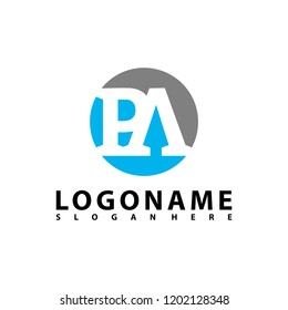 PA Letter Logo Design with Creative Modern Trendy Typography, PA Letter Logo vector.